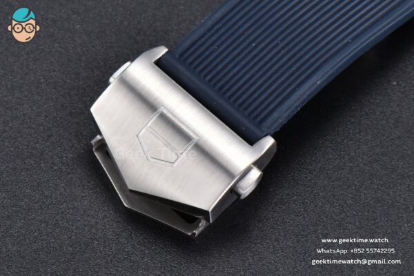 Aquaracer Caliber 5 43mm OF Dark Blue Dial Blue Rubber Strap SW200 - Image 14