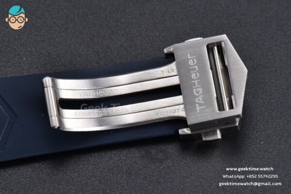 Aquaracer Caliber 5 43mm OF Dark Blue Dial Blue Rubber Strap SW200 - Image 18