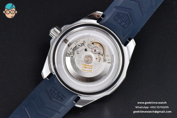 Aquaracer Caliber 5 43mm OF Dark Blue Dial Blue Rubber Strap SW200 - Image 23