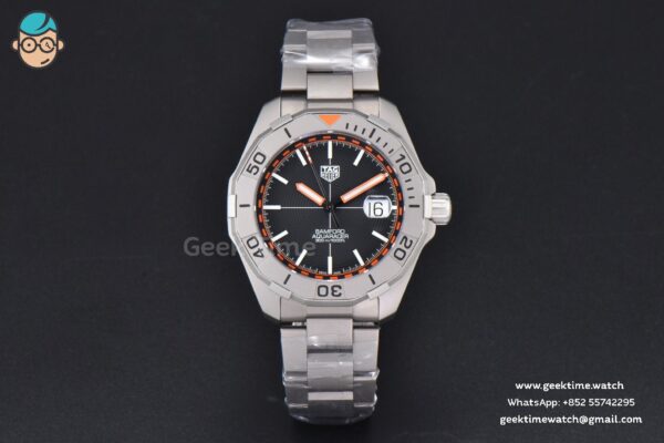 Aquaracer Bamford OF 43MM Black/Orange Dial SS BraceletAquaracer Calibre 7 GMT OF 43MM Blue/Red Bezel Black Dial Swiss SW200 - Image 2