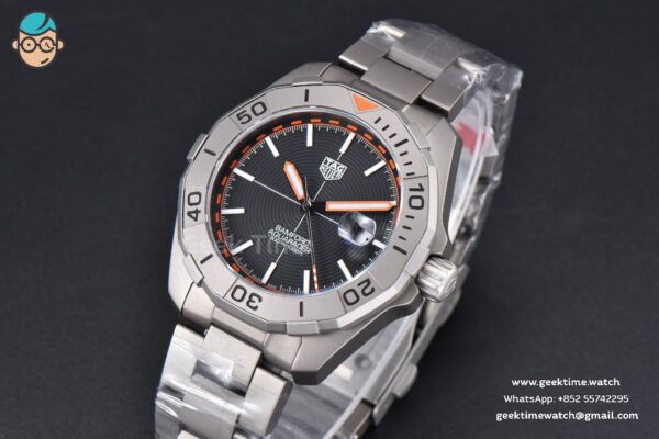 Aquaracer Bamford OF 43MM Black/Orange Dial SS BraceletAquaracer Calibre 7 GMT OF 43MM Blue/Red Bezel Black Dial Swiss SW200