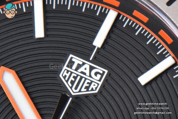 Aquaracer Bamford OF 43MM Black/Orange Dial SS BraceletAquaracer Calibre 7 GMT OF 43MM Blue/Red Bezel Black Dial Swiss SW200 - Image 4