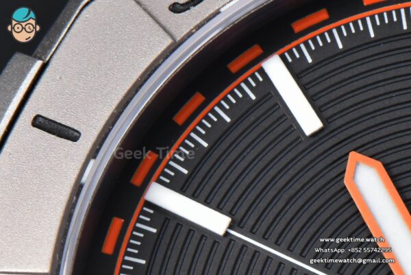 Aquaracer Bamford OF 43MM Black/Orange Dial SS BraceletAquaracer Calibre 7 GMT OF 43MM Blue/Red Bezel Black Dial Swiss SW200 - Image 5