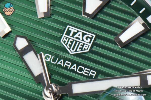 Aquaracer Calibre 5 OF 43MM Green Dial Green Bezel SS Bracelet Swiss SW200 - Image 4