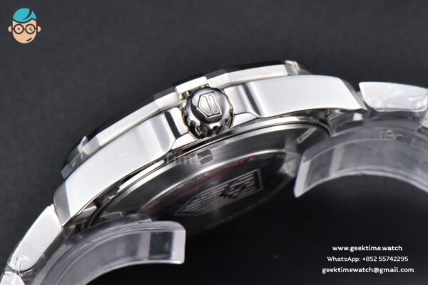 Aquaracer Calibre 5 OF 43MM Blue Dial Blue Bezel Yellow Hands SS Bracelet Swiss SW200 - Image 13