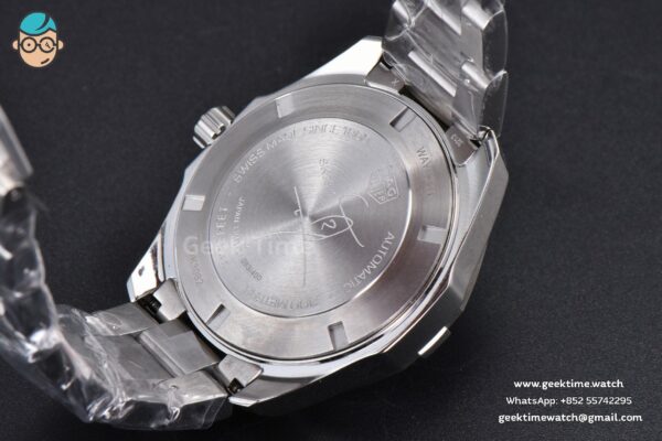 Aquaracer Calibre 5 OF 43MM Blue Dial Blue Bezel Yellow Hands SS Bracelet Swiss SW200 - Image 15