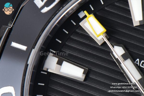 Aquaracer Calibre 5 OF 43MM Black Dial Black Bezel Rubber Strap Swiss SW200 - Image 4