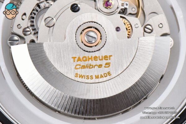 Aquaracer Calibre 5 OF 43MM Black Dial Black Bezel Rubber Strap Swiss SW200 - Image 18