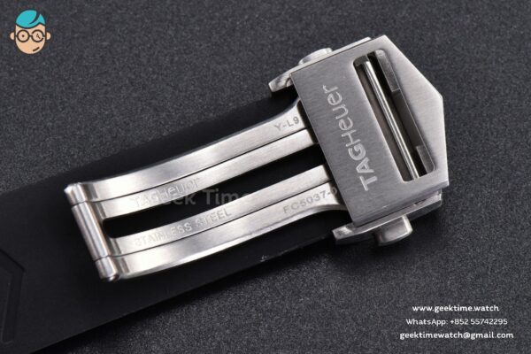 Aquaracer Calibre 5 OF 43MM Black Dial Black Bezel Rubber Strap Swiss SW200 - Image 24