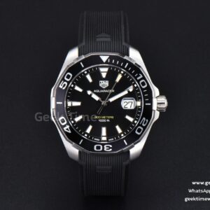 Aquaracer 300M OF 43mm Black Dial Rubber Strap Quartz