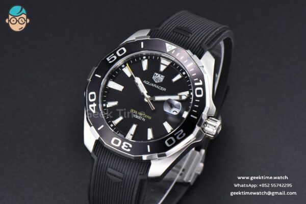 Aquaracer 300M OF 43MM Black Dial Rubber Strap Quartz