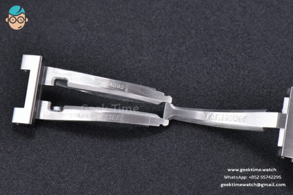 Calibre Heuer 01 Chrono XF 45MM PVD Skeleton Dial Red Hand SS Bracelet A1887 - Image 24