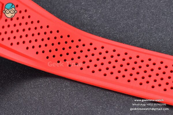 Calibre Heuer 01 Chrono XF 45MM Skeleton Dial Red Hand Red Rubber Strap A1887 - Image 24