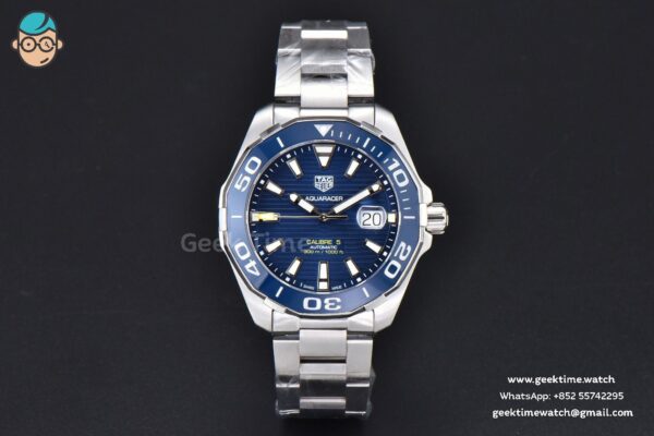 Aquaracer Caliber 5 43mm OF Blue Dial Silver Hand SS Bracelet SW200 - Image 2