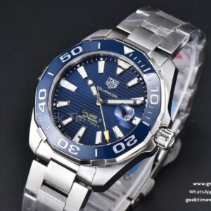 Aquaracer Caliber 5 43mm OF Blue Dial Silver Hand SS Bracelet SW200