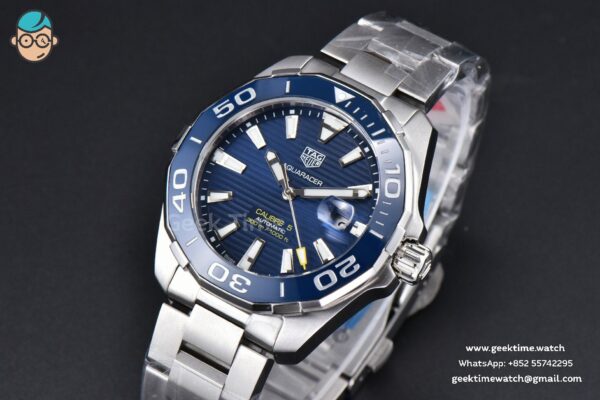 Aquaracer Caliber 5 43mm OF Blue Dial Silver Hand SS Bracelet SW200