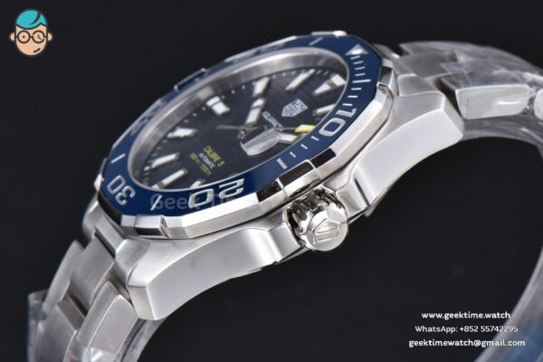 Aquaracer Caliber 5 43mm OF Blue Dial Silver Hand SS Bracelet SW200 - Image 9