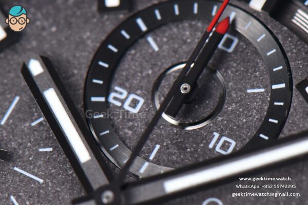 Calibre Heuer 01 Chrono XF 43MM PVD Gray Dial Black Rubber Strap A1887 - Image 3