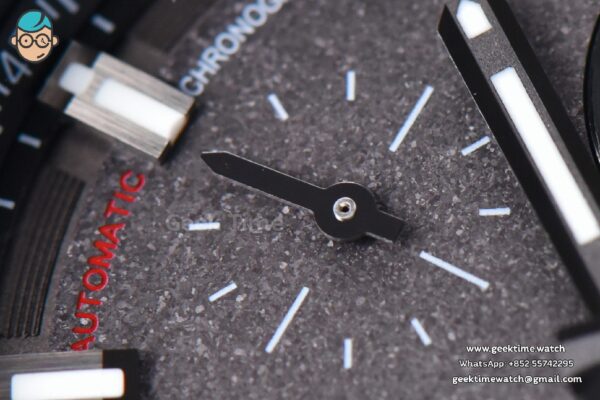 Calibre Heuer 01 Chrono XF 43MM PVD Gray Dial Black Rubber Strap A1887 - Image 4