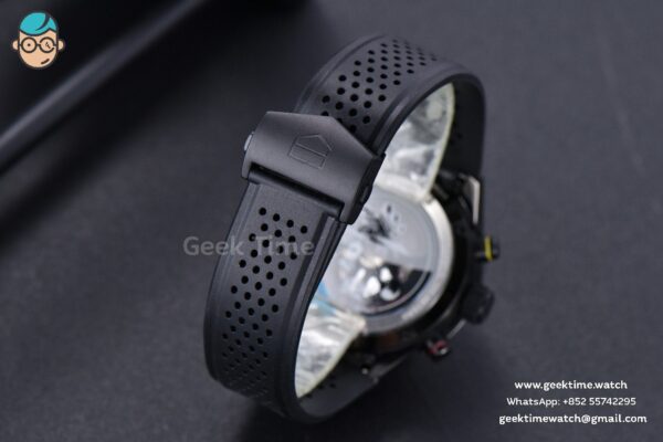Calibre Heuer 01 Chrono XF 43MM PVD Gray Dial Black Rubber Strap A1887 - Image 22
