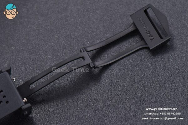 Calibre Heuer 01 Chrono XF 43MM PVD Gray Dial Black Rubber Strap A1887 - Image 25