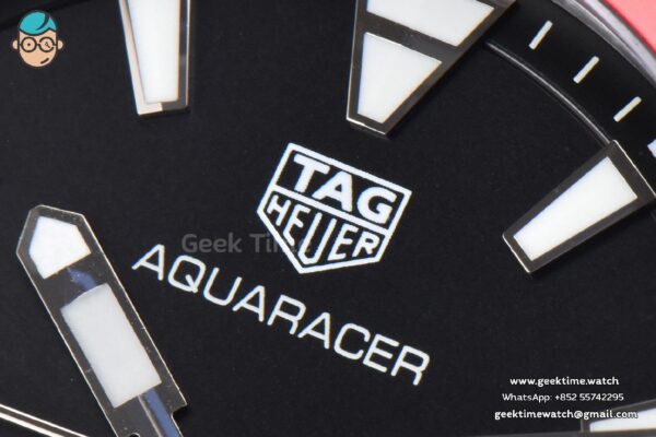 Aquaracer 300M 41mm OF Red Bezel Black Dial SS Bracelet SW200 - Image 4