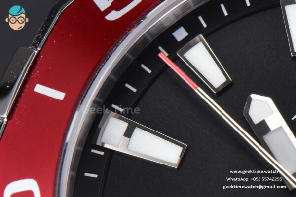 Aquaracer 300M 41mm OF Red Bezel Black Dial SS Bracelet SW200 - Image 6