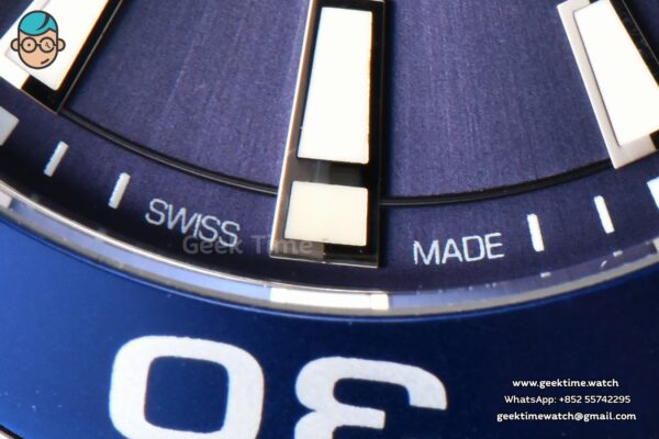 Aquaracer 300M 41mm OF Blue/Red Bezel Purple Dial SS Bracelet SW200 - Image 6