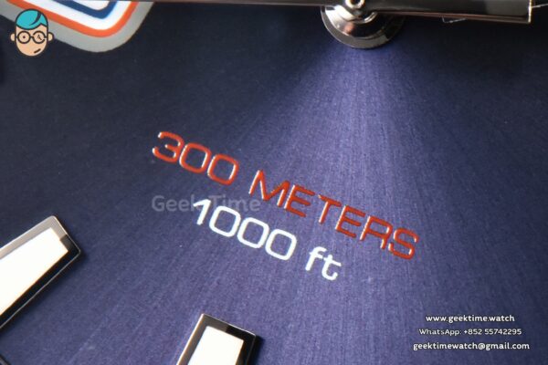 Aquaracer 300M 41mm OF Blue/Red Bezel Purple Dial SS Bracelet SW200 - Image 7
