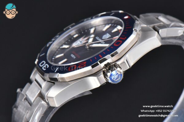 Aquaracer 300M 41mm OF Blue/Red Bezel Purple Dial SS Bracelet SW200 - Image 10