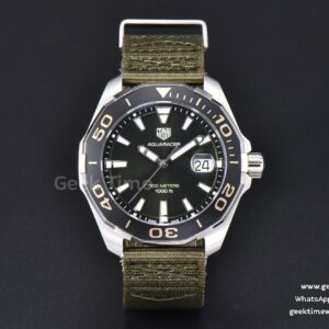 Aquaracer 300M 41mm OF Black Dial Green Nylon Strap SW200