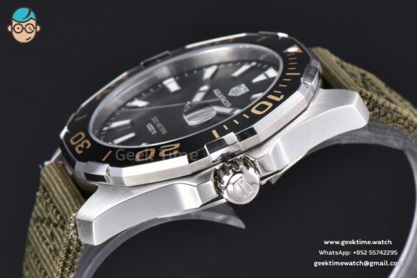 Aquaracer 300M 41mm OF Black Dial Green Nylon Strap SW200 - Image 9