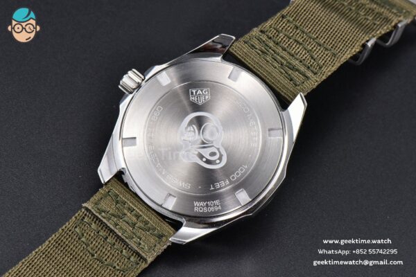 Aquaracer 300M 41mm OF Black Dial Green Nylon Strap SW200 - Image 16