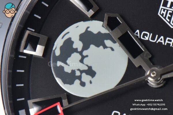 Aquaracer Caliber 5 43mm OF Black Moon Dial Black Nylon Strap SW200 - Image 3