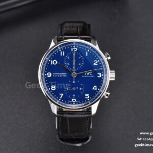 Portugieser Chrono “150 Years” IW371601 ZF 41mm quadrante blu cinturino nero Cal69355
