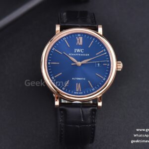 Portofino ‘150 Years’ 40mm V7F RG cadran bleu index RG bracelet cuir noir A2892/SW200