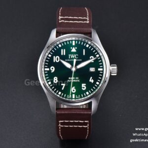 Pilot Mark XX IW328205 ZF 40mm cadran vert bracelet cuir marron A32111
