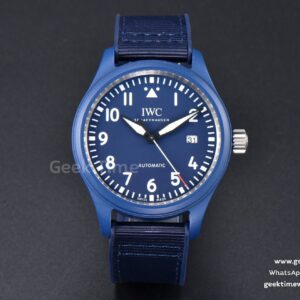 Pilot IW328101 ZF 41mm Laureus céramique bleue bracelet nylon bleu A32111