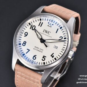 Mark XVIII IWC327017 V7F 40MM White Dial Beige Leather Strap V7F A2892