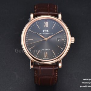 Portofino V7F 40mm RG quadrante grigio indice RG cinturino in pelle marrone A2892