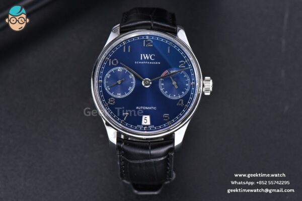 Portuguese Real PR IW500710 ZF 42MM Blue Dial Black Leather Strap A51011 - Image 2