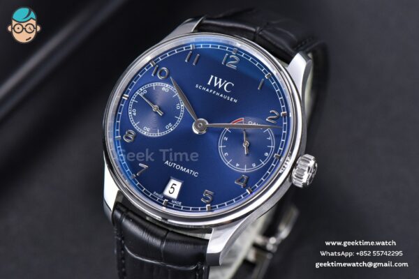 Portuguese Real PR IW500710 ZF 42MM Blue Dial Black Leather Strap A51011