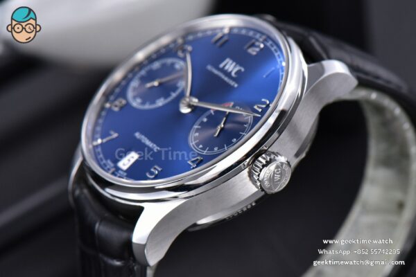 Portuguese Real PR IW500710 ZF 42MM Blue Dial Black Leather Strap A51011 - Image 7