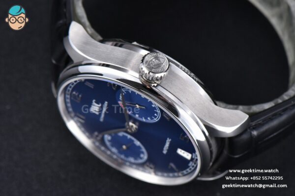 Portuguese Real PR IW500710 ZF 42MM Blue Dial Black Leather Strap A51011 - Image 8