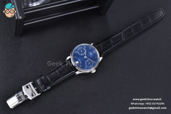 Portuguese Real PR IW500710 ZF 42MM Blue Dial Black Leather Strap A51011 - Image 27