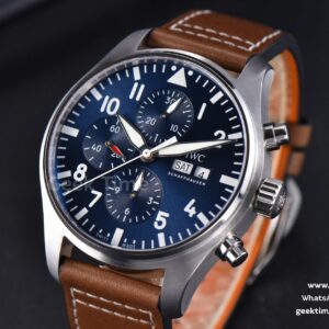 Pilot Chrono Spitfire IW377714 ZF 43MM Blue Dial Brown Leather Strap A7750