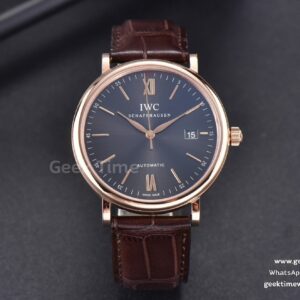 Portofino ‘150 Years’ 40mm V7F RG cadran gris index RG bracelet cuir marron A2892/SW200