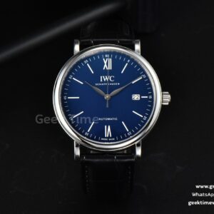 Portofino Automatic 40mm ZF cadran bleu aiguilles argentées bracelet croco noir A9019