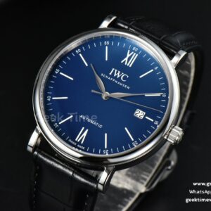 Portofino Automatic 40mm ZF Blue Dial White Marker Black Croc Strap A9019