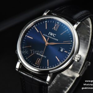 Portofino Automatic 40mm ZF Blue Dial RG Hands Black Croc Strap A9019